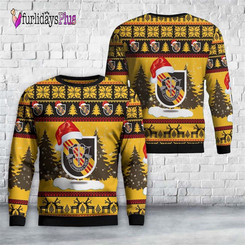 Veteran Sweater, US Army 5th Special Forces Group (5th SFG) Christmas Sweater