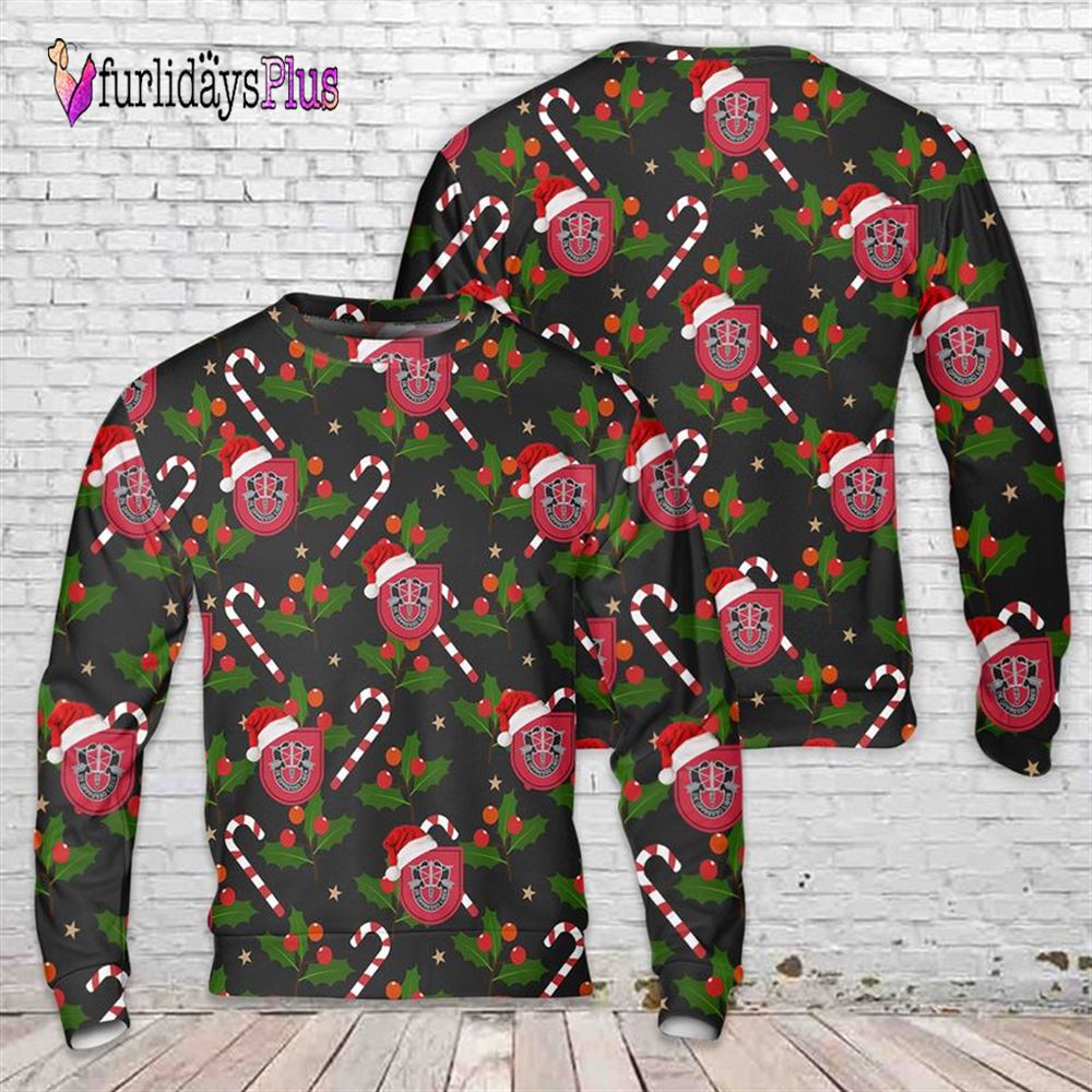 Veteran Sweater, US Army 7th Special Forces Group (7th SFG) Christmas Sweater