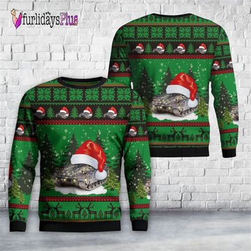 Veteran Sweater, US Army M3A3 Bradley Fire Support Team Vehicle Christmas Sweater