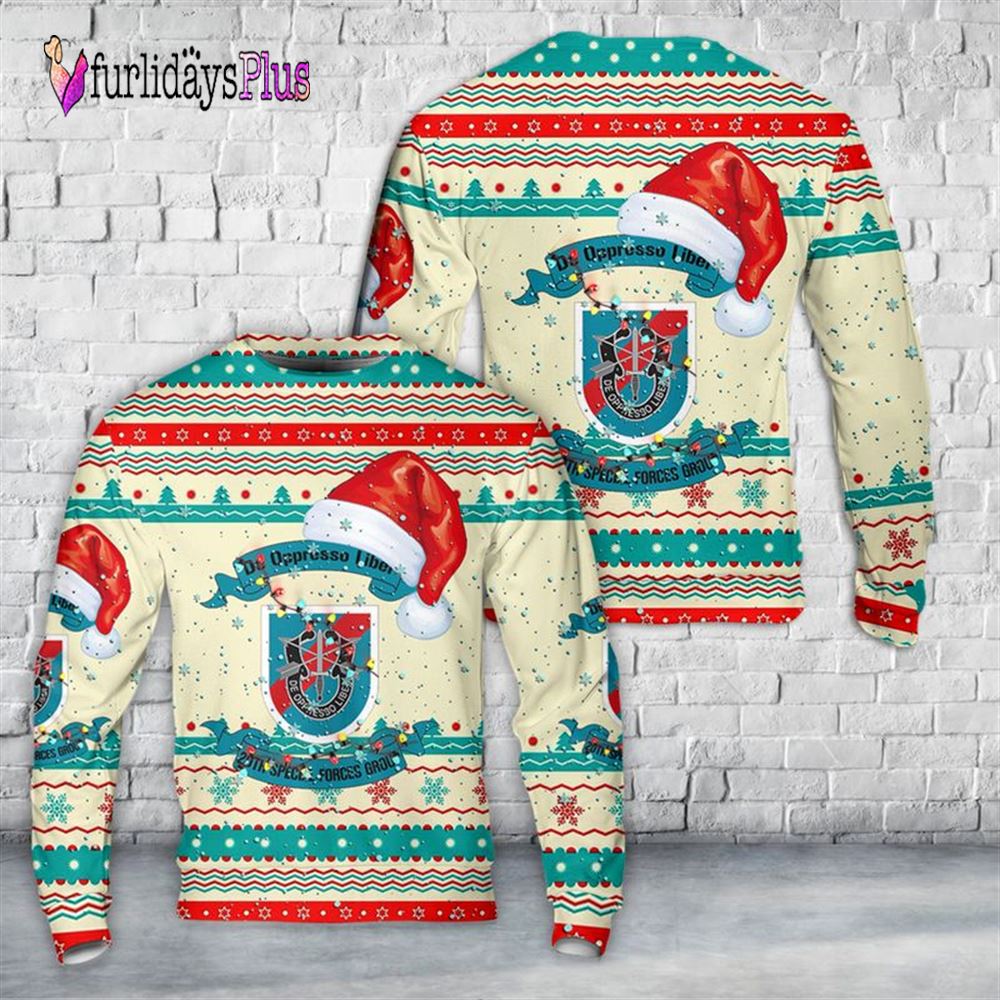 Veteran Sweater, US Army Special 20th Special Forces Group (20th SFG)(A)) Christmas Sweater