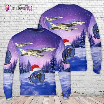 Veteran Sweater, US Navy Fighter Squadron Two One Three (VF 213), F 14D Tomcat Blacklions Christmas Sweater