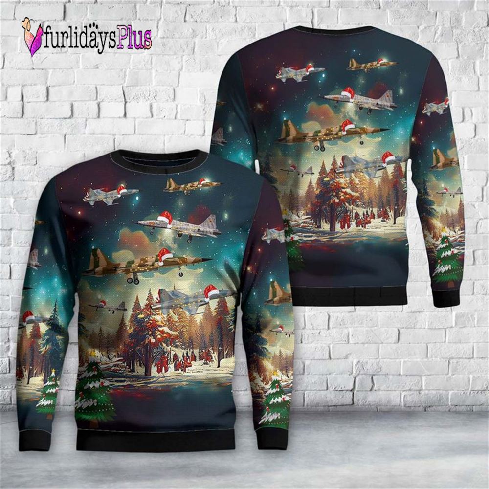 Veteran Sweater, US Navy Northrop F 5N Tiger Christmas Sweater