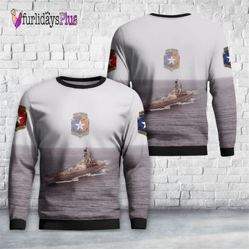 Veteran Sweater, US Navy USS Texas (CGN 39) Christmas Sweater