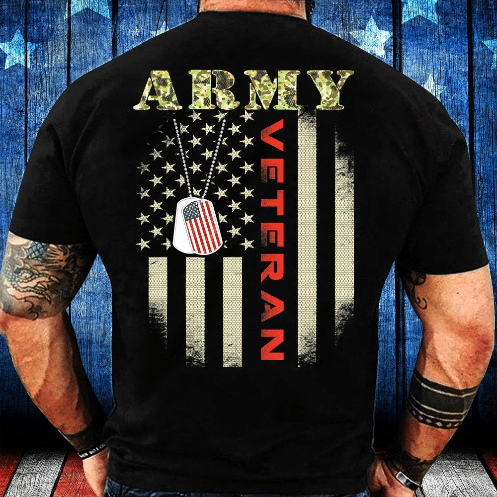 Veteran Tee Shirts, American Flag - Proud Us Army Veteran T-Shirt, Veterans Day Shirts