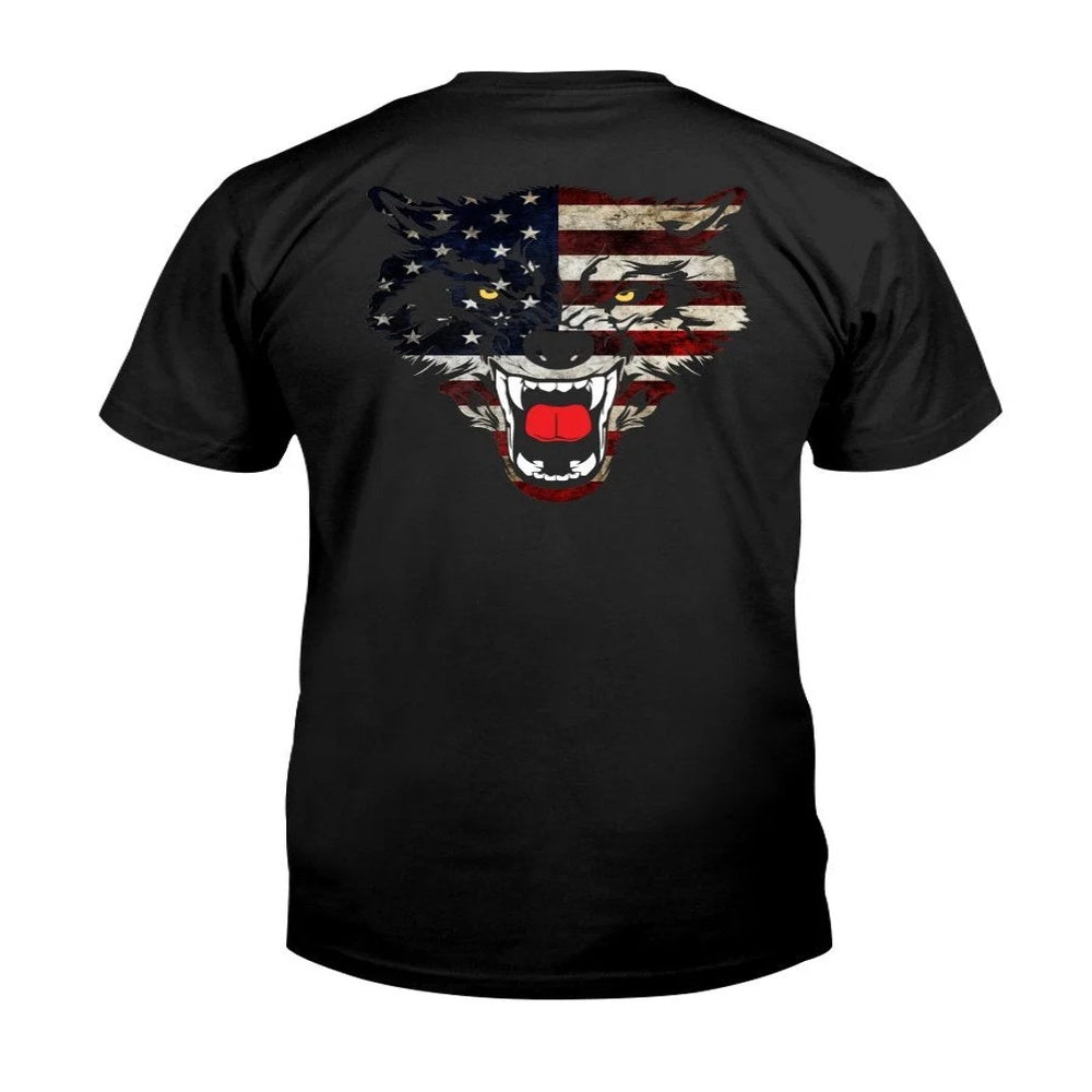 Veteran Tee Shirts, American Flag Wolf T-Shirt, Veterans Day Shirts