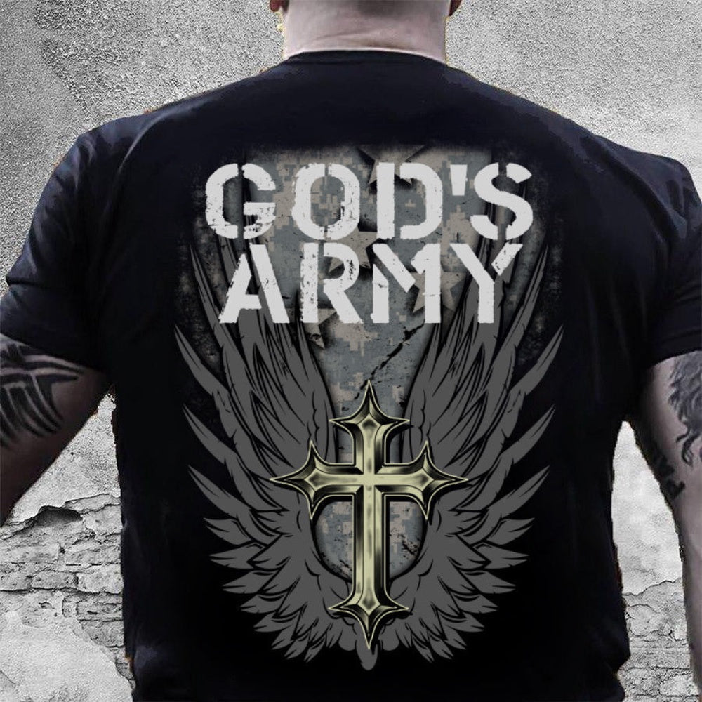 Veteran Tee Shirts, Army Shirt God's Army Standard T-Shirt, Veterans Day Shirts