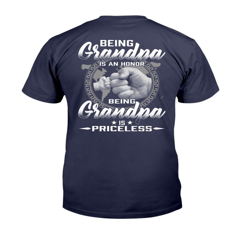 Veteran Tee Shirts, Being Grandpa Is An Honor Being Grandpa Is Priceless T-Shirt, Veterans Day Shirts