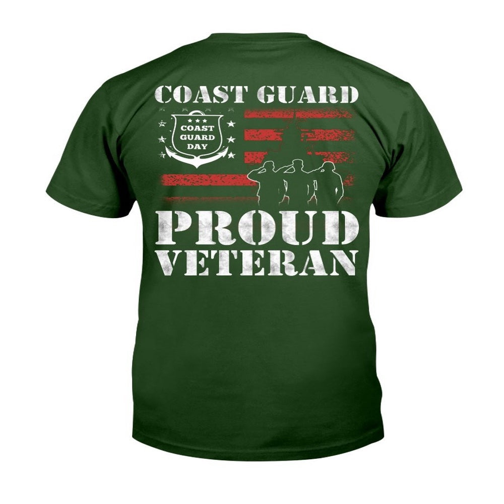 Veteran Tee Shirts, Coast Guard Proud Veteran T-Shirt, Veterans Day Shirts