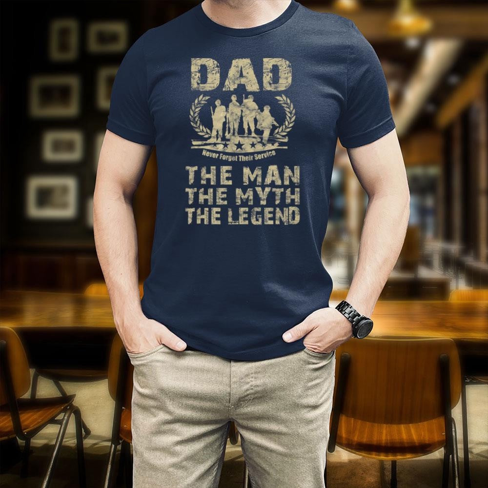 Veteran Tee Shirts, Dad The Man The Myth The Legend Veteran Shirt Retro Graphic US Army T-Shirt Military Dad Gifts, Veterans Day Shirts