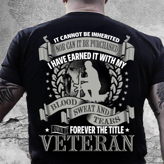 Veteran Tee Shirts, Forever The Title Veteran Standard T-Shirt, Veterans Day Shirts