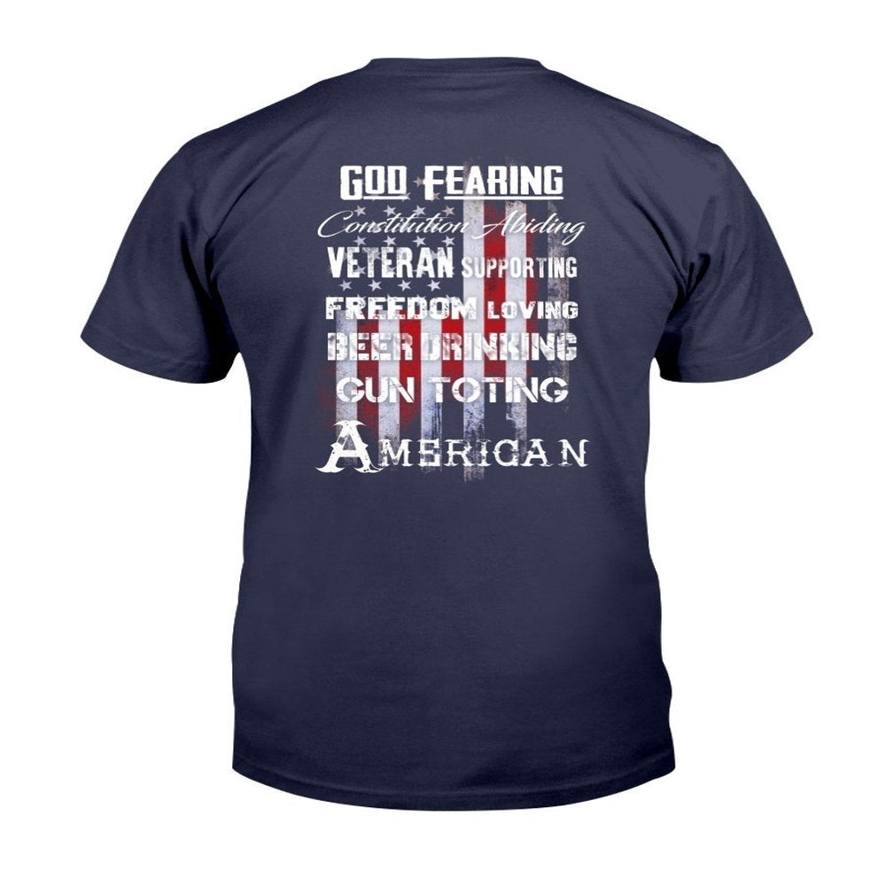 Veteran Tee Shirts, God Fearing Veteran Supporting Freedom Loving T-Shirt, Veterans Day Shirts