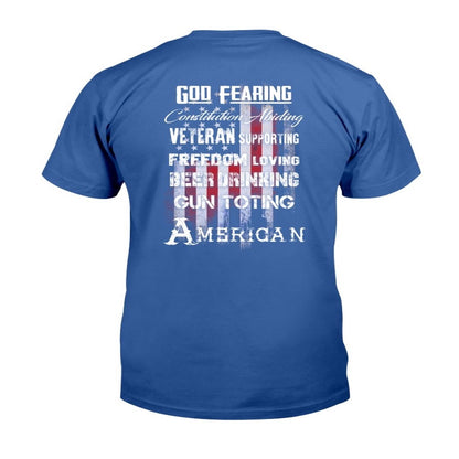 Veteran Tee Shirts, God Fearing Veteran Supporting Freedom Loving T-Shirt, Veterans Day Shirts