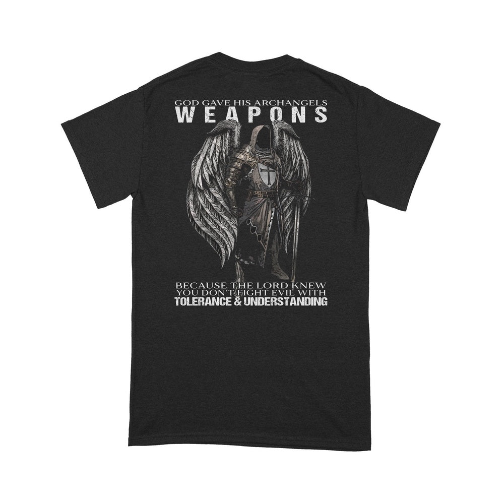 Veteran Tee Shirts, God Gave His Archangels Weapons Because The Lord Knew Premium T-Shirt, Veterans Day Shirts