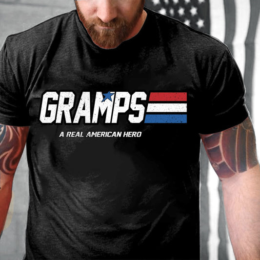 Veteran Tee Shirts, Gramps - A Real American Hero T-Shirt, Veterans Day Shirts