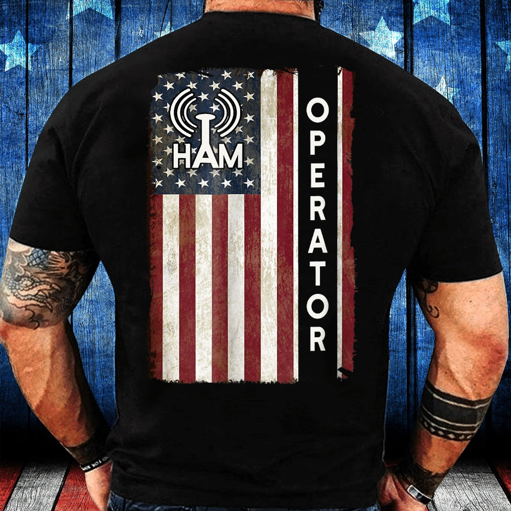 Veteran Tee Shirts, Ham Radio Operator Shirt 4th July American Flag Veteran T-Shirt, Veterans Day Shirts