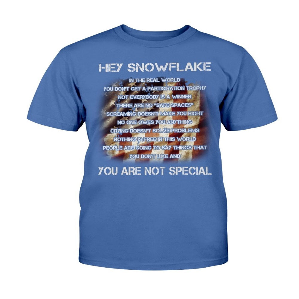 Veteran Tee Shirts, Hey Snowflake You Are Not Special T-Shirt, Veterans Day Shirts