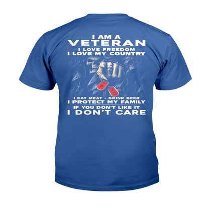 Veteran Tee Shirts, I Am A Veteran I Love Freedom I Love My Country T-Shirt, Veterans Day Shirts