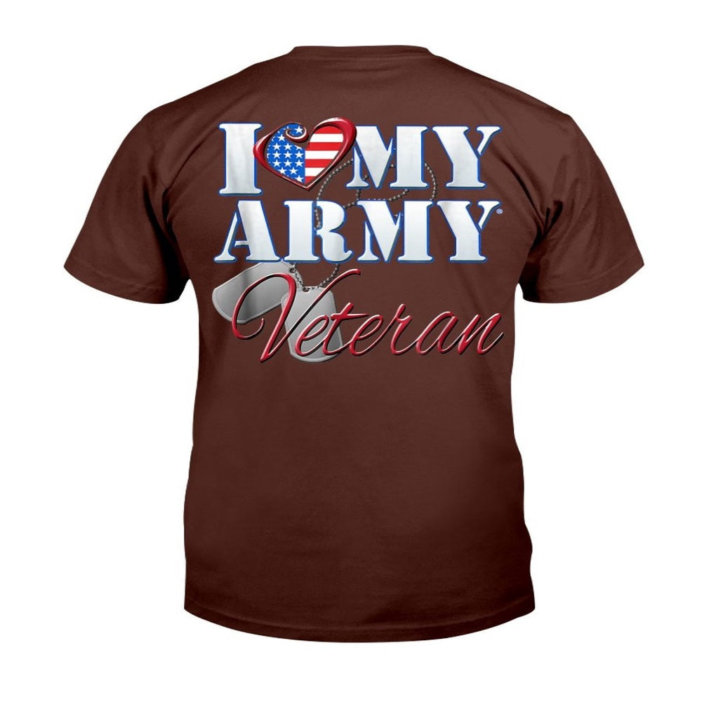 Veteran Tee Shirts, I Love My Army Veteran T-Shirt, Veterans Day Shirts