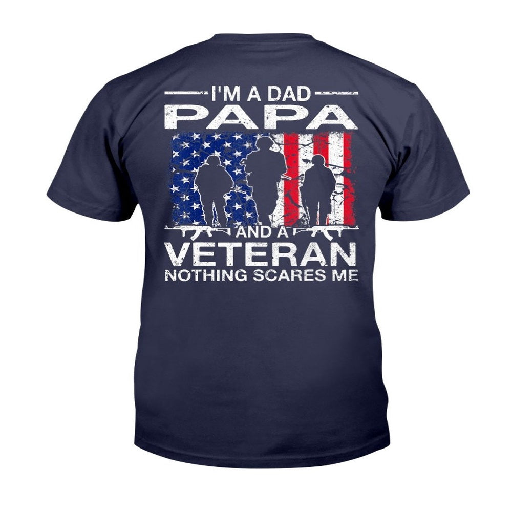 Veteran Tee Shirts, I'm A Dad Papa And A Veteran T-Shirt For Dad T-Shirt, Veterans Day Shirts