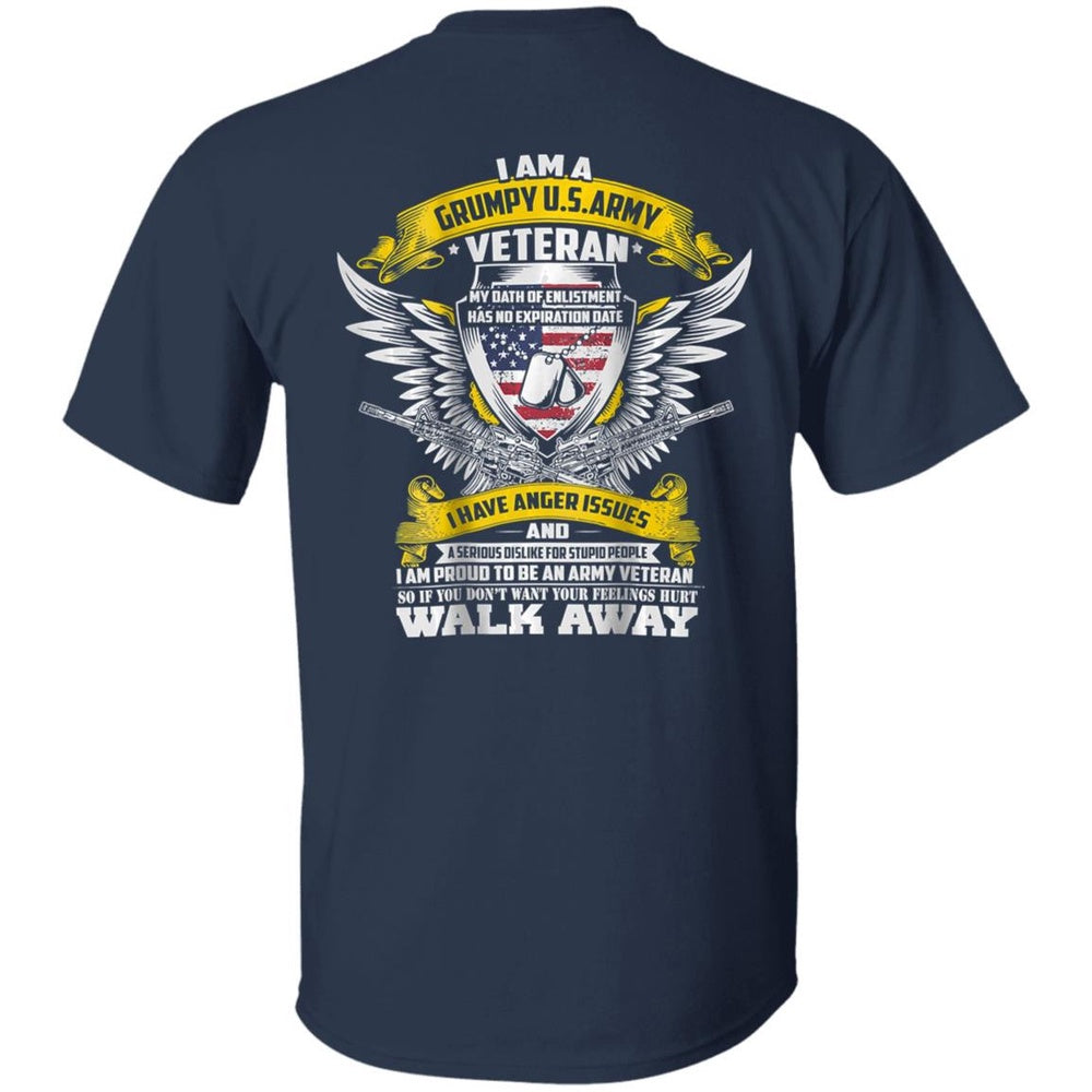 Veteran Tee Shirts, I'm A Grumpy Old Army Veteran My Oath Has No Expiration T-Shirt, Veterans Day Shirts