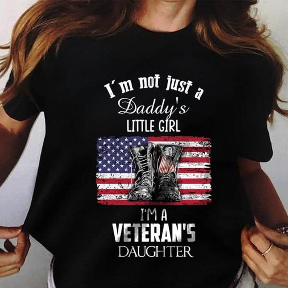 Veteran Tee Shirts, I'm A Veteran's Daughter Shirt Proud Daughter Of A Veteran T-Shirt, Veterans Day Shirts