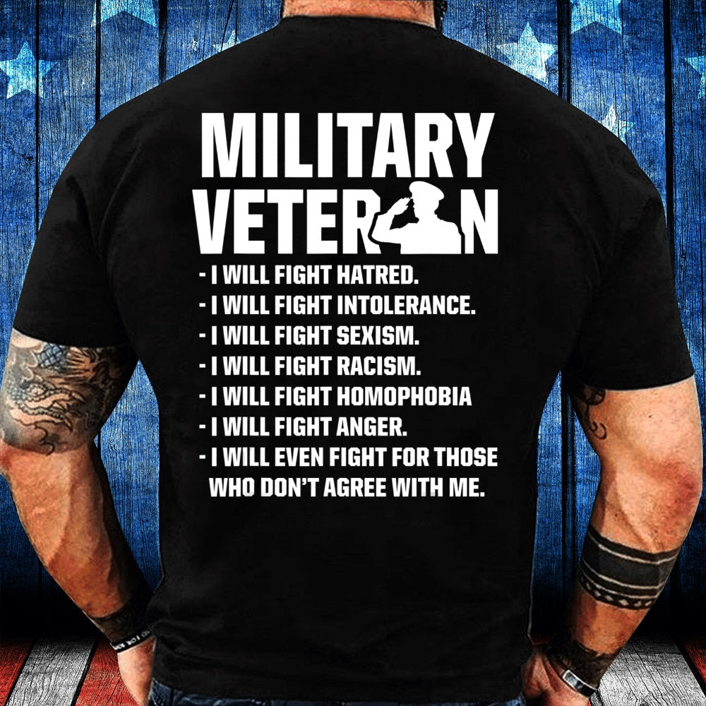 Veteran Tee Shirts, Military Veteran I Will Fight Anger T-Shirt, Veterans Day Shirts