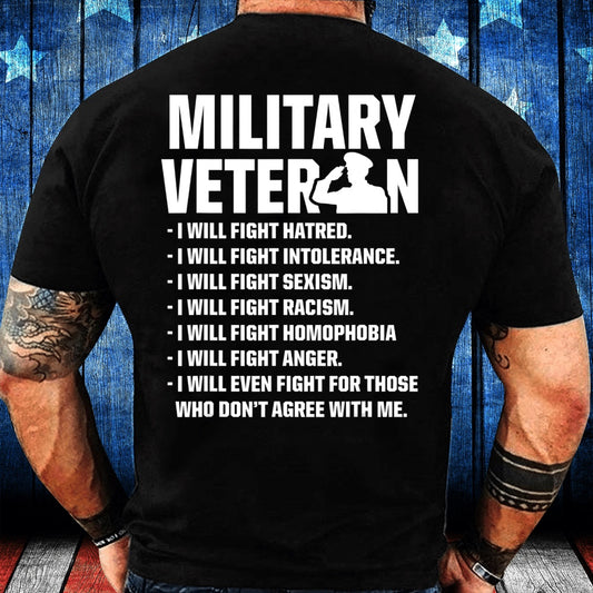 Veteran Tee Shirts, Military Veteran I Will Fight Anger T-Shirt, Veterans Day Shirts
