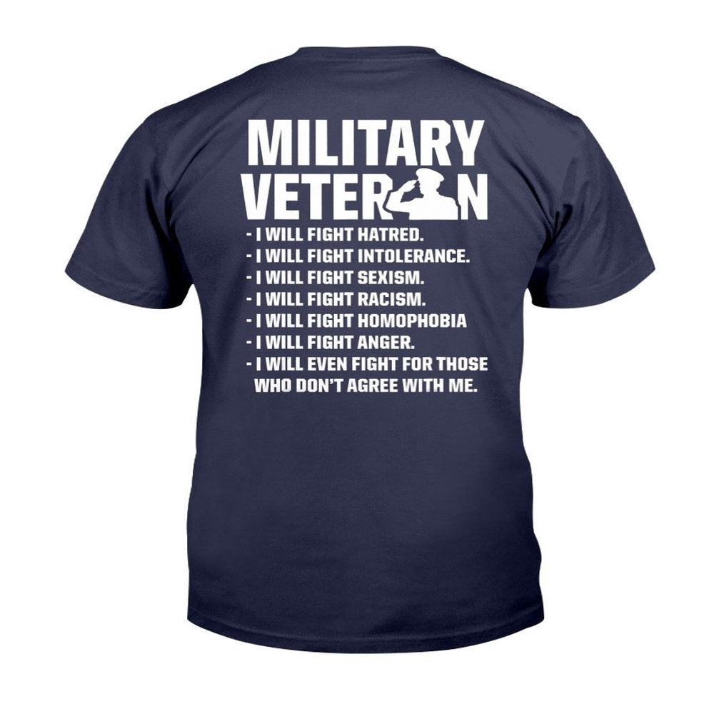 Veteran Tee Shirts, Military Veteran I Will Fight Anger T-Shirt, Veterans Day Shirts