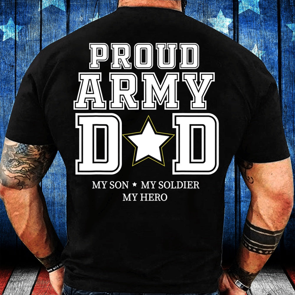 Veteran Tee Shirts, Proud Army Dad Shirt My Son My Soldier My Hero Veteran T-Shirt, Veterans Day Shirts