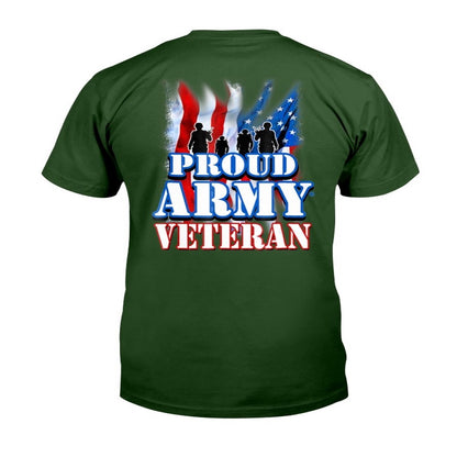 Veteran Tee Shirts, Proud Army Veteran Shirt Patriotic USA Flag T-Shirt, Veterans Day Shirts