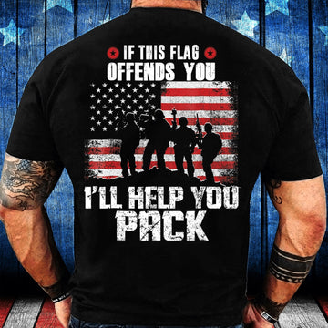 Veteran Tee Shirts, Proud Veteran American Shirt Gifts If This Flag Offends You T-Shirt, Veterans Day Shirts