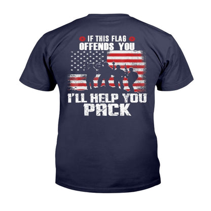Veteran Tee Shirts, Proud Veteran American Shirt Gifts If This Flag Offends You T-Shirt, Veterans Day Shirts