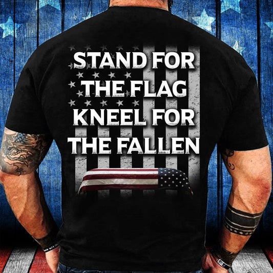 Veteran Tee Shirts, Stand For The Flag Kneel For The Fallen T-Shirt, Veterans Day Shirts