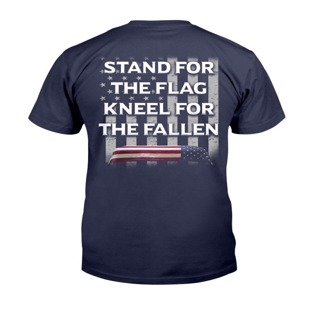 Veteran Tee Shirts, Stand For The Flag Kneel For The Fallen T-Shirt, Veterans Day Shirts