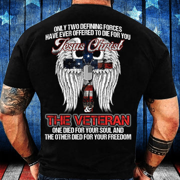 Veteran Tee Shirts, The Veteran One Died For Your Soul And The Other Died For Your Freedom T-Shirt, Veterans Day Shirts