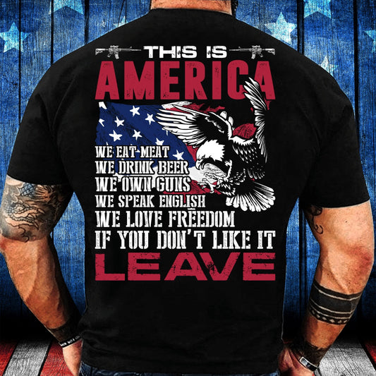 Veteran Tee Shirts, This Is America If You Don't Like It Leave Premium T-shirt, Veterans Day Shirts