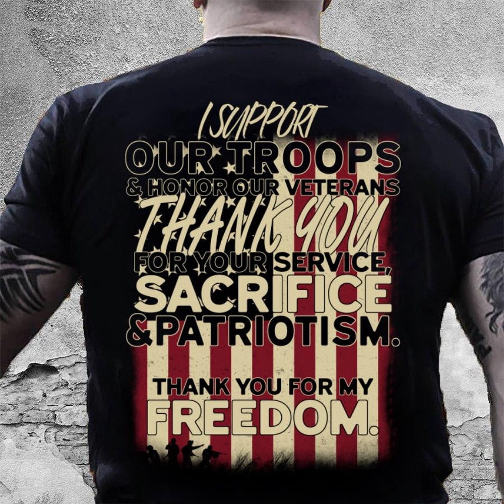 Veteran Tee Shirts, U.S Veteran I Support Our Troops T-Shirt, Veterans Day Shirts