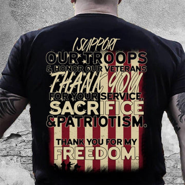Veteran Tee Shirts, U.S Veteran I Support Our Troops T-Shirt, Veterans Day Shirts