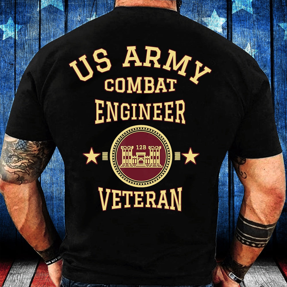 Veteran Tee Shirts, US Army Combat Engineer Veteran T-Shirt, Veterans Day Shirts