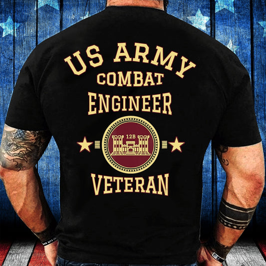 Veteran Tee Shirts, US Army Combat Engineer Veteran T-Shirt, Veterans Day Shirts