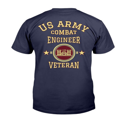 Veteran Tee Shirts, US Army Combat Engineer Veteran T-Shirt, Veterans Day Shirts