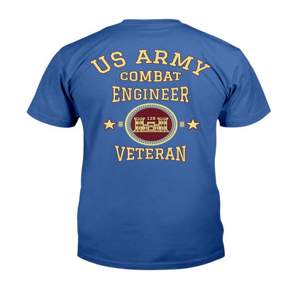 Veteran Tee Shirts, US Army Combat Engineer Veteran T-Shirt, Veterans Day Shirts