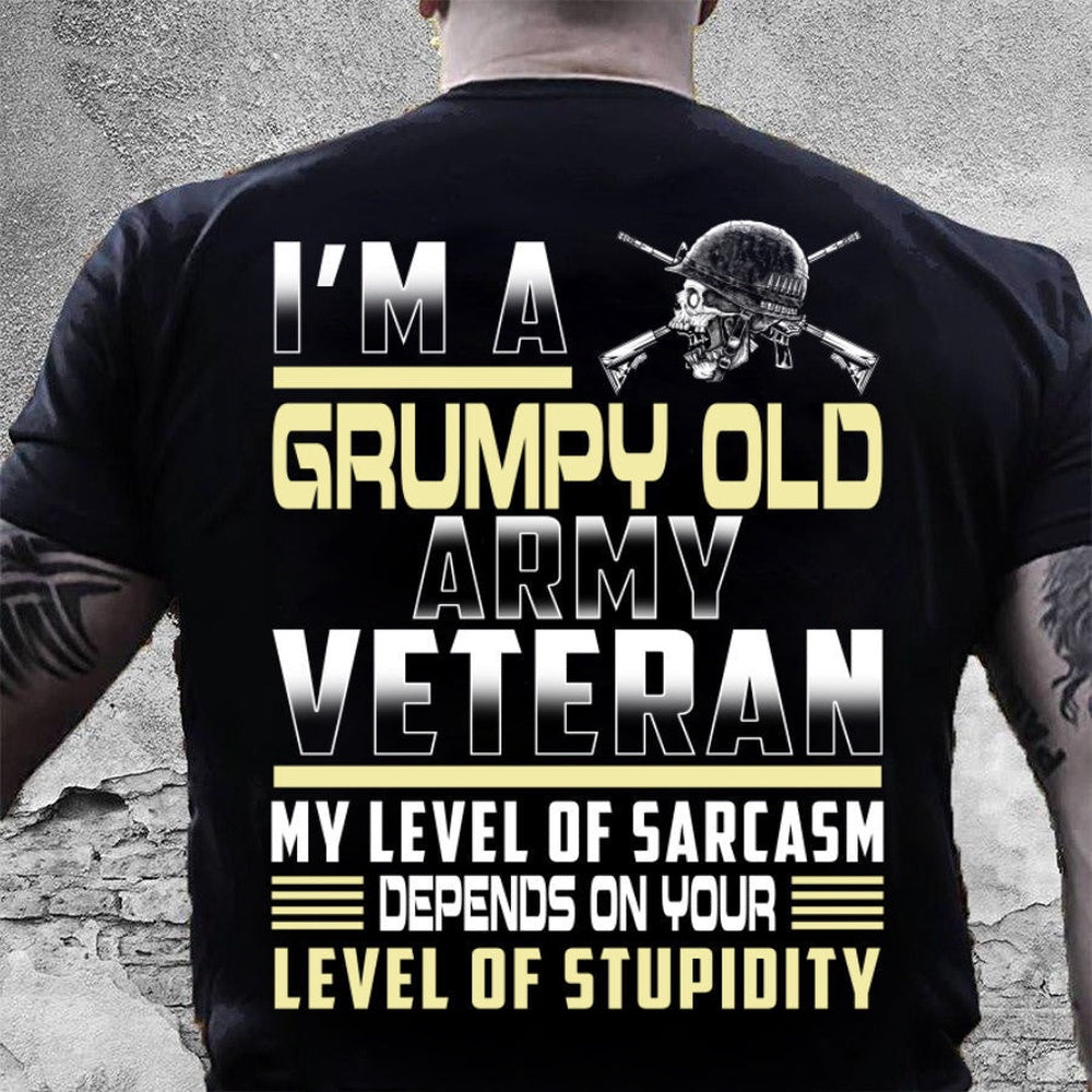 Veteran Tee Shirts, US Army Shirt I'm A Grumpy Old Army Veteran T Shirt, Veterans Day Shirts