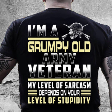Veteran Tee Shirts, US Army Shirt I'm A Grumpy Old Army Veteran T Shirt, Veterans Day Shirts