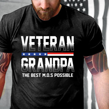 Veteran Tee Shirts, Veteran Grandpa The Best M.O.S Possible T-Shirt, Veterans Day Shirts