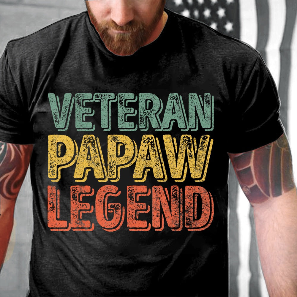 Veteran Tee Shirts, Veteran Papaw Legend T-Shirt, Veterans Day Shirts