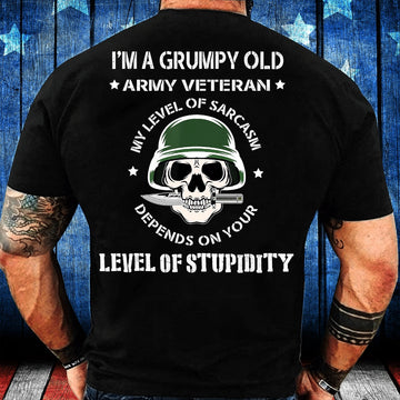 Veteran Tee Shirts, Veteran Shirt Grumpy Old Army Veteran Funny Veteran T-Shirt, Veterans Day Shirts