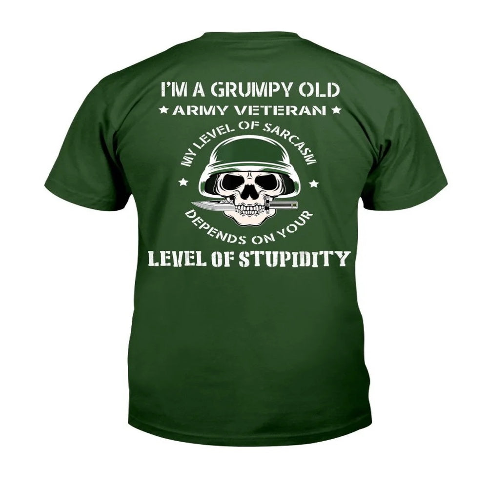 Veteran Tee Shirts, Veteran Shirt Grumpy Old Army Veteran Funny Veteran T-Shirt, Veterans Day Shirts