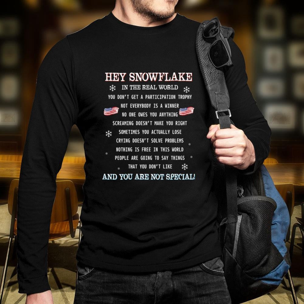 Veteran Tee Shirts, Veteran Shirt Hey Snowflake The Real World Veteran T-Shirt, Veterans Day Shirts