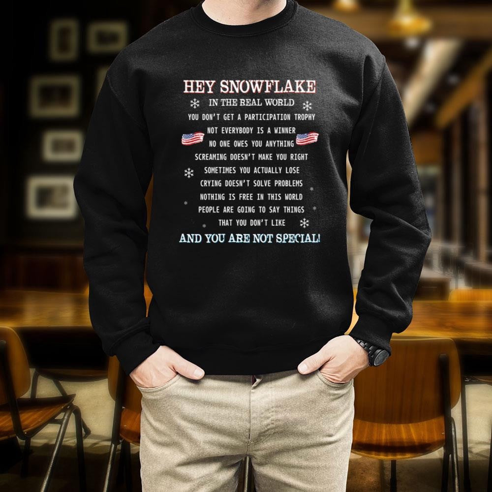 Veteran Tee Shirts, Veteran Shirt Hey Snowflake The Real World Veteran T-Shirt, Veterans Day Shirts